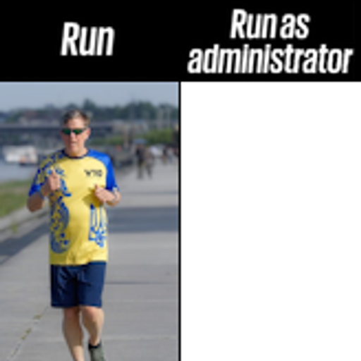 run as admin